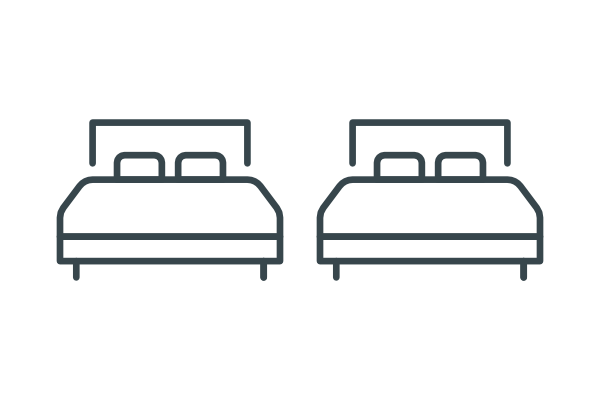 2 double beds